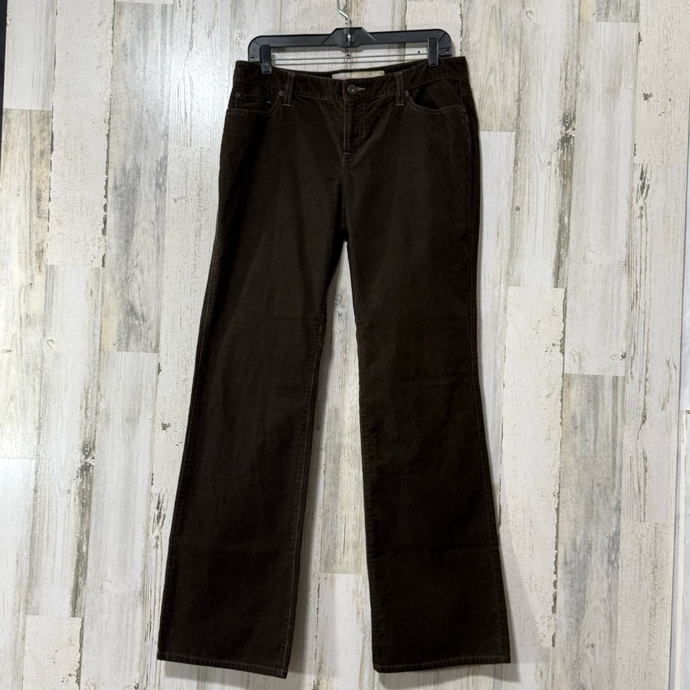 LOFT Dark Brown Boot Cut Corduroy Pants